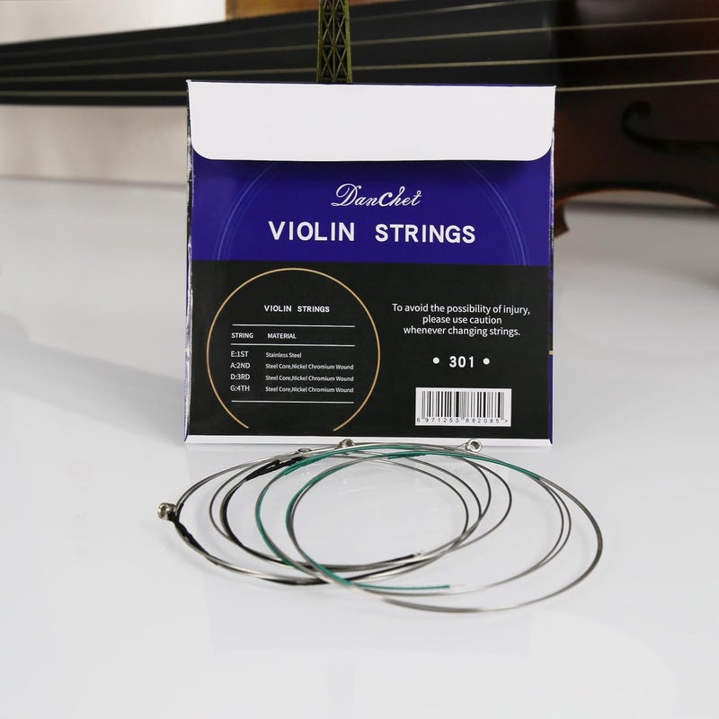 Danchet Violin Strings 4/4 D3. 2 pcs & G4. 2 pcs Beginners Level, Ball End, Nickel Chromium Wound 301… - Image 4